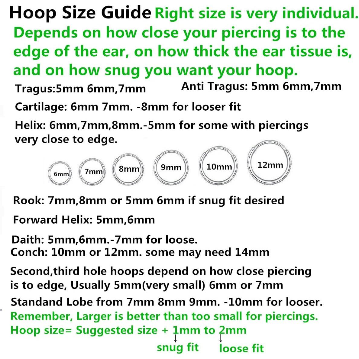 Anillo de Nariz BLESSMYLOVE 20G 8mm Acero Quirúrgico CZ