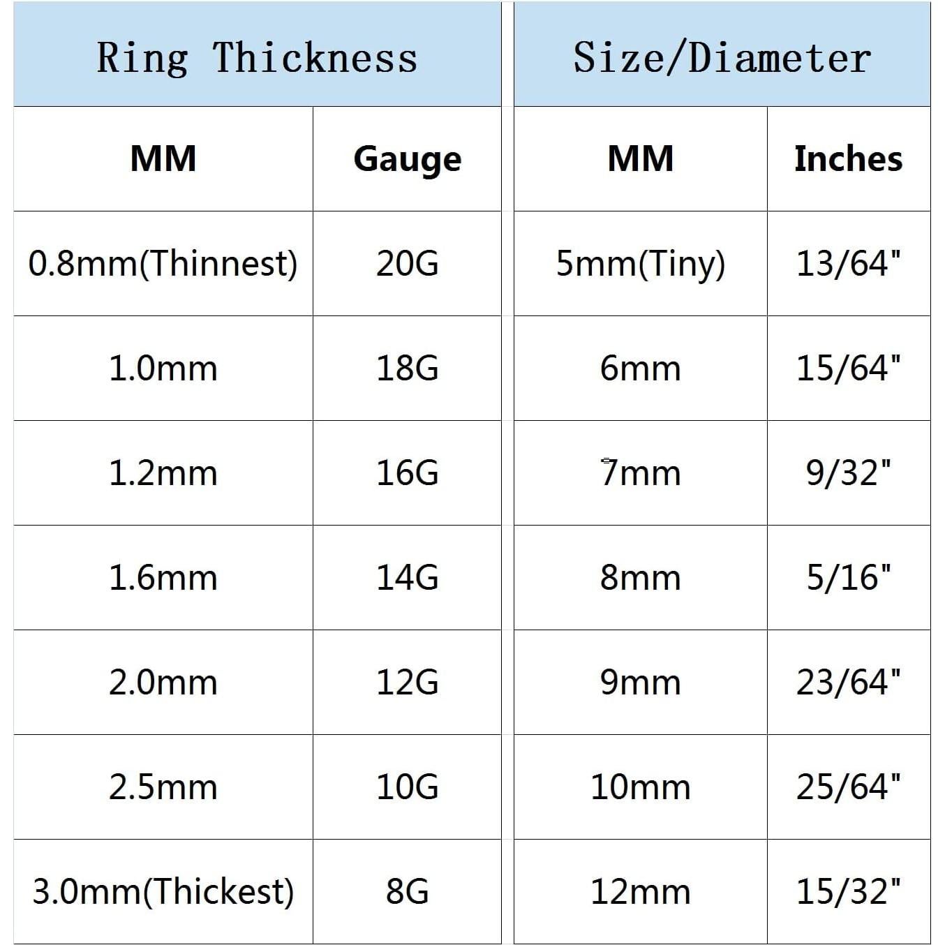 Anillo de Nariz BLESSMYLOVE 20G 8mm Acero Quirúrgico CZ