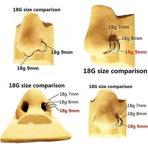 Aro Nasal Hipoalergénico 18G 8mm Acero Quirúrgico Orangelove