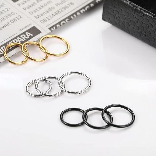 Aros Nasales Hipoalergénicos 8Pcs 20G Acero Inoxidable 316L