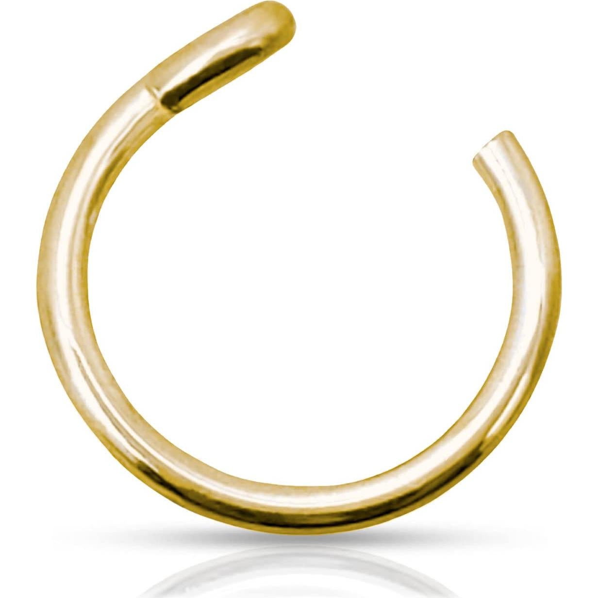 Anillo de Nariz Falso Clip On 20g - Oro Lleno 14k - 6mm