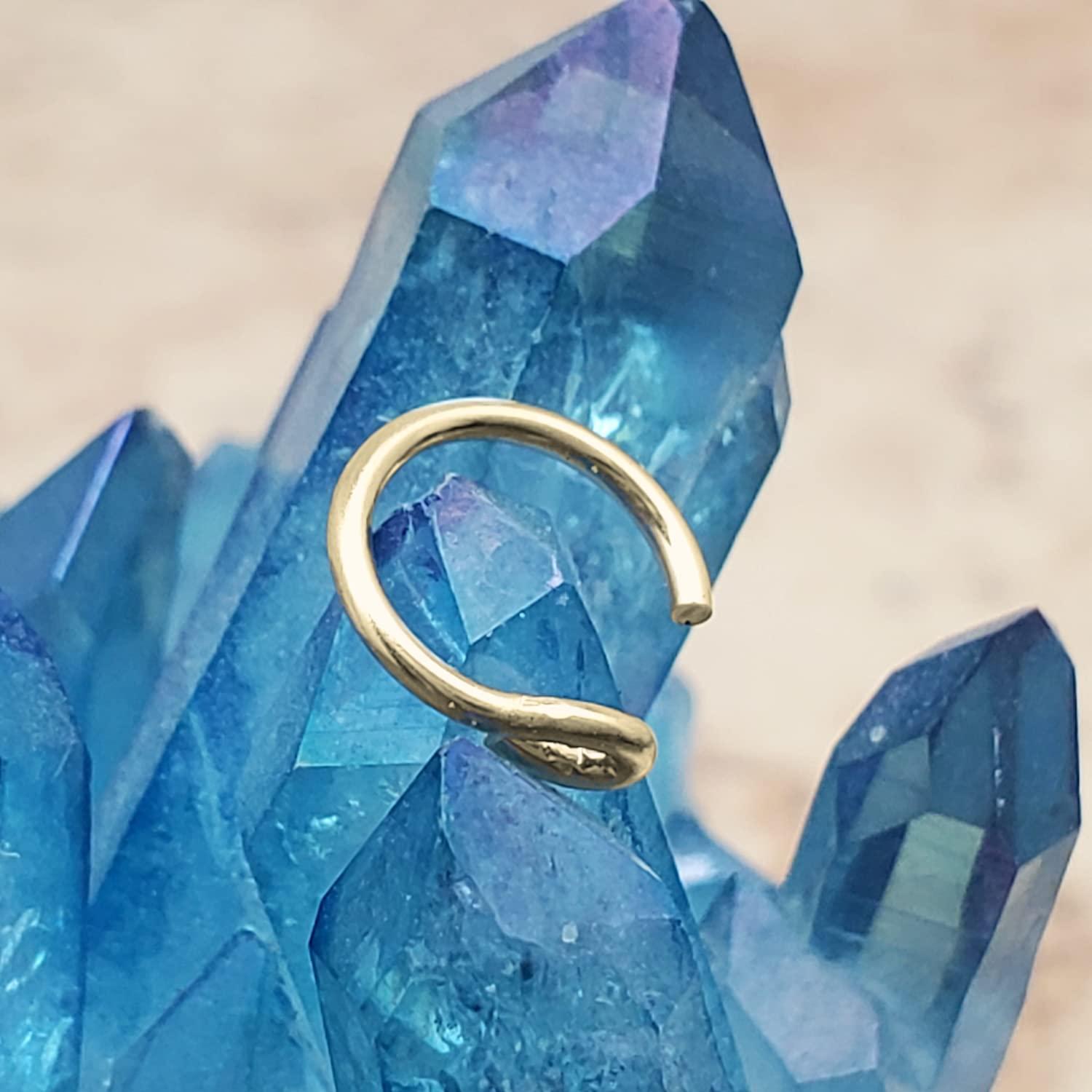 Anillo de Nariz Falso Clip On 20g - Oro Lleno 14k - 6mm