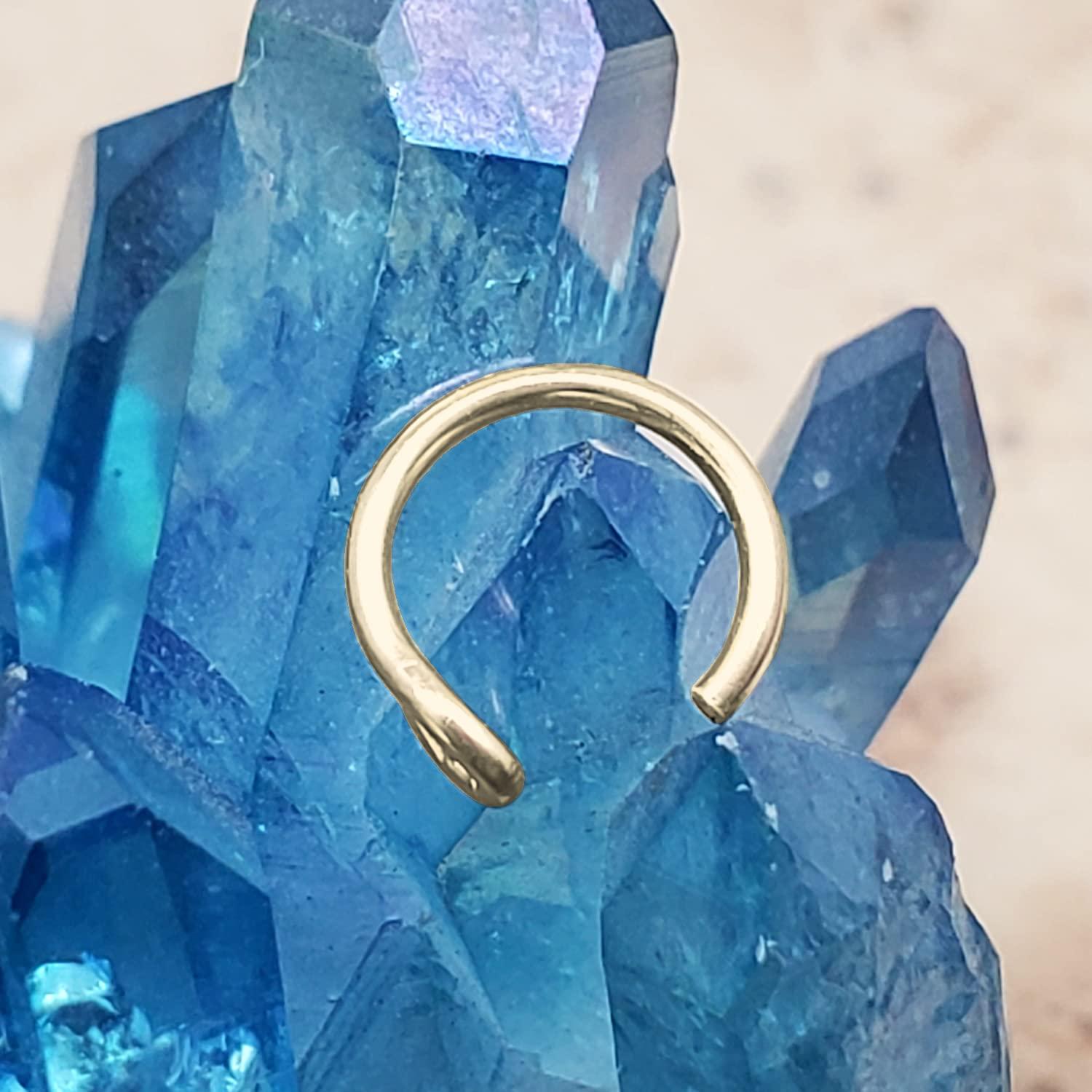 Anillo de Nariz Falso Clip On 20g - Oro Lleno 14k - 6mm