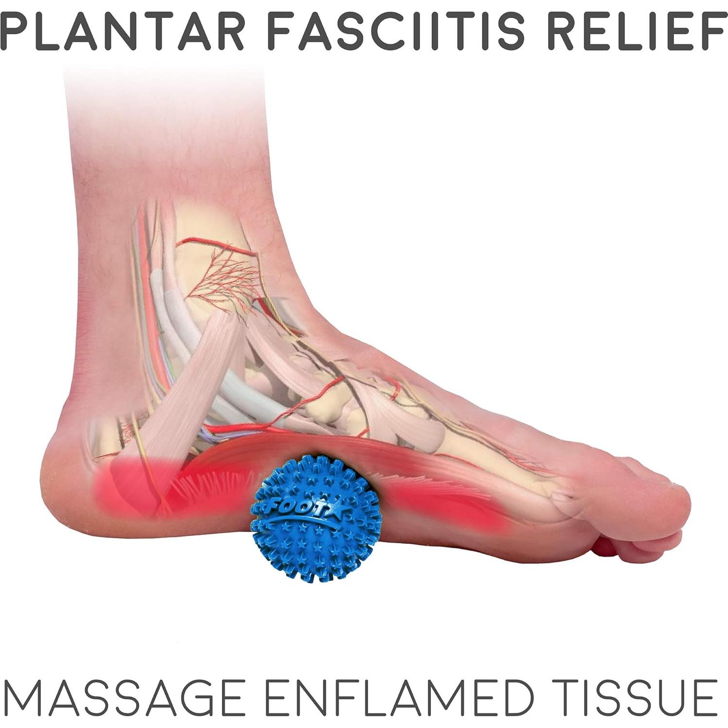 Bola Masajeadora Estrella Body Back Footstar 5.08 cm Azul