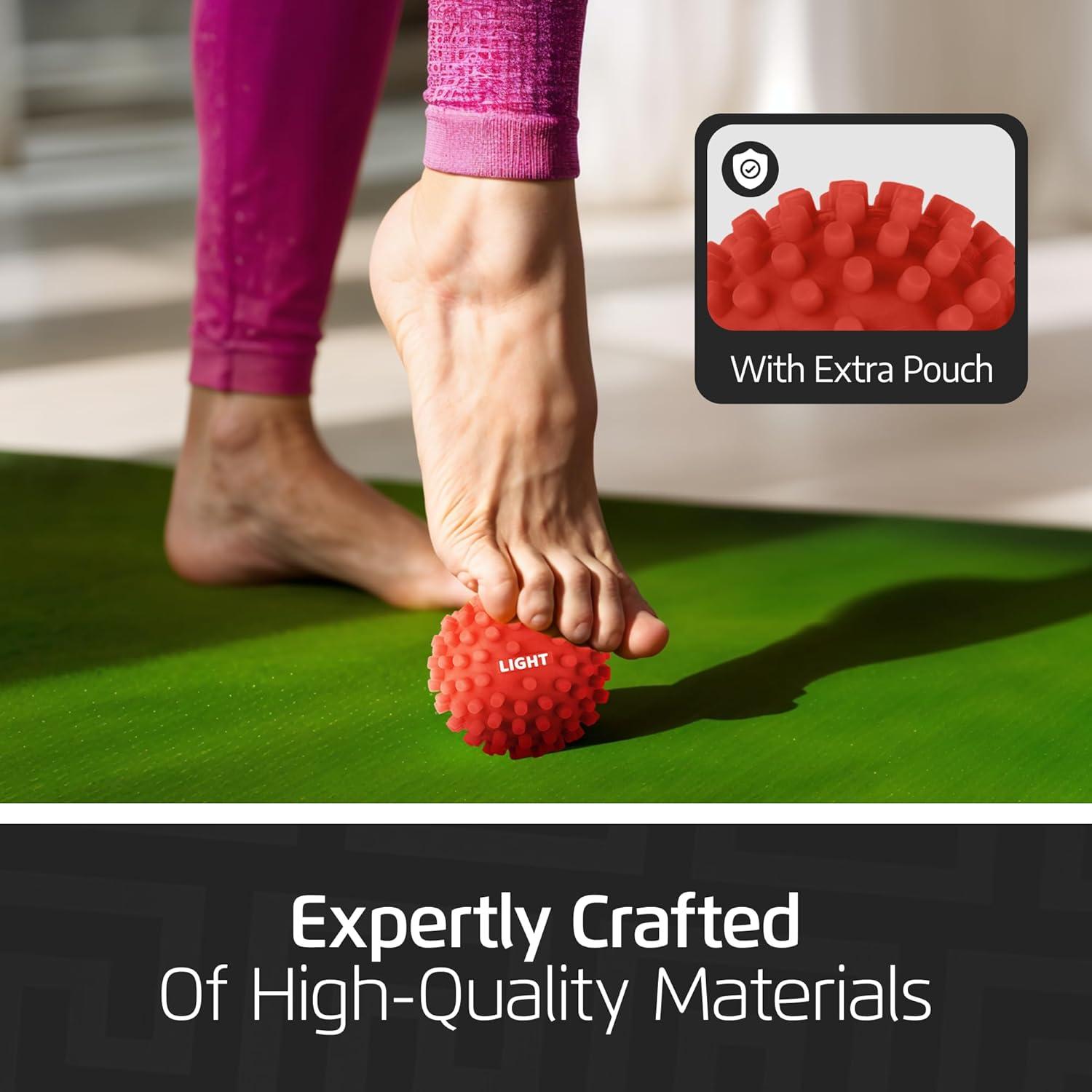 Conjunto de 3 Pelotas de Masaje Logest - Silicona para Pies y Espalda