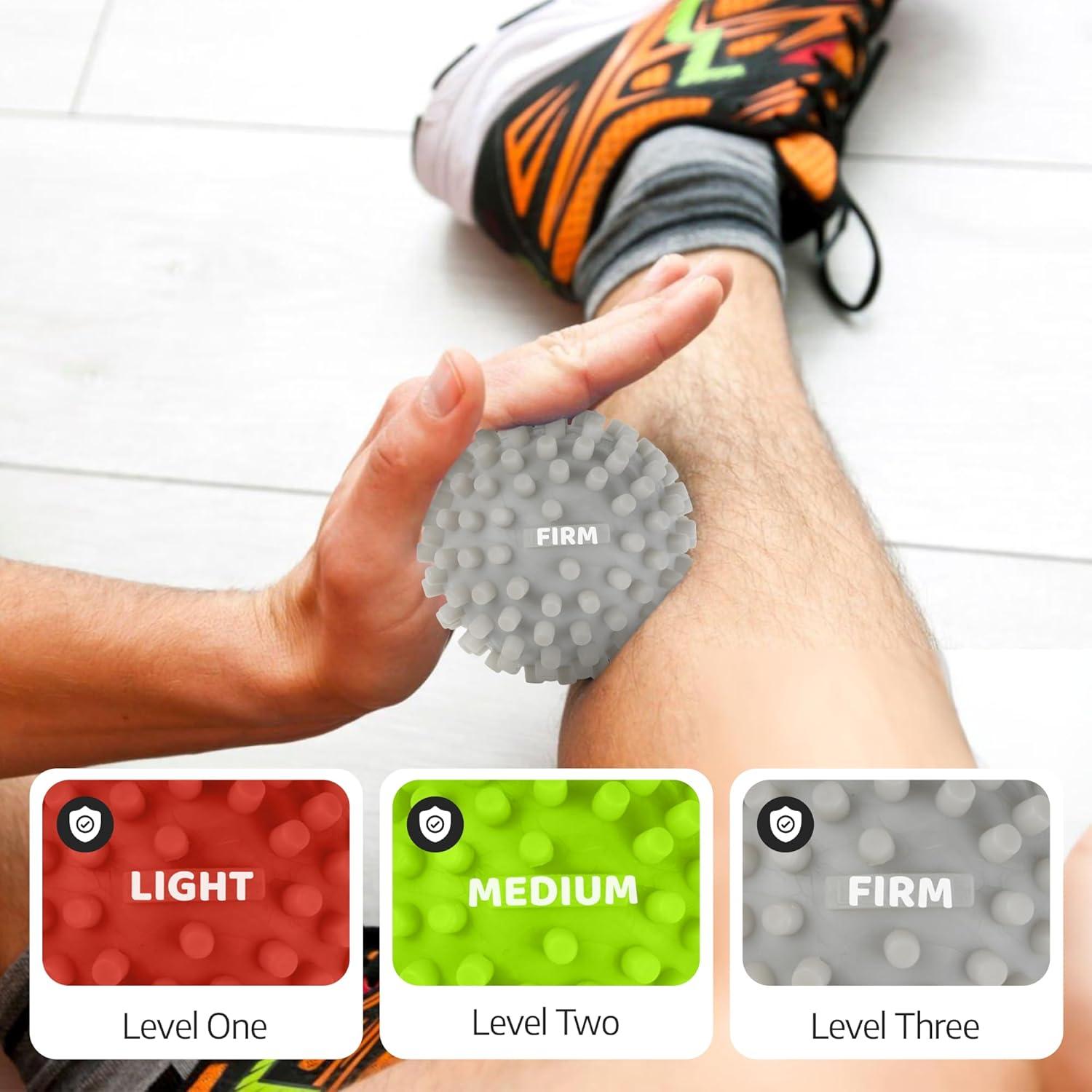 Conjunto de 3 Pelotas de Masaje Logest - Silicona para Pies y Espalda