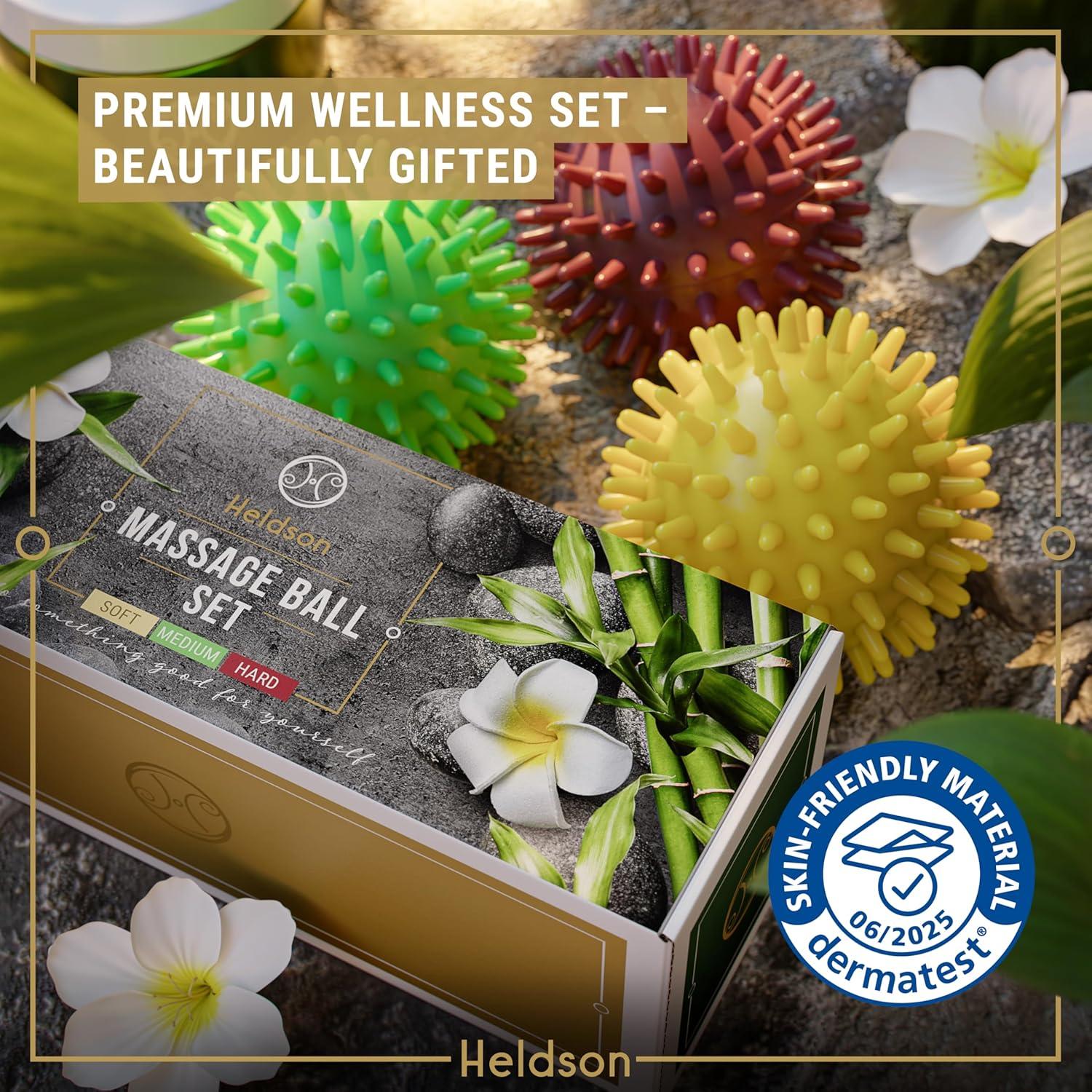 Conjunto de Pelotas de Masaje Espinosas HELDSON - 3 Firmesas