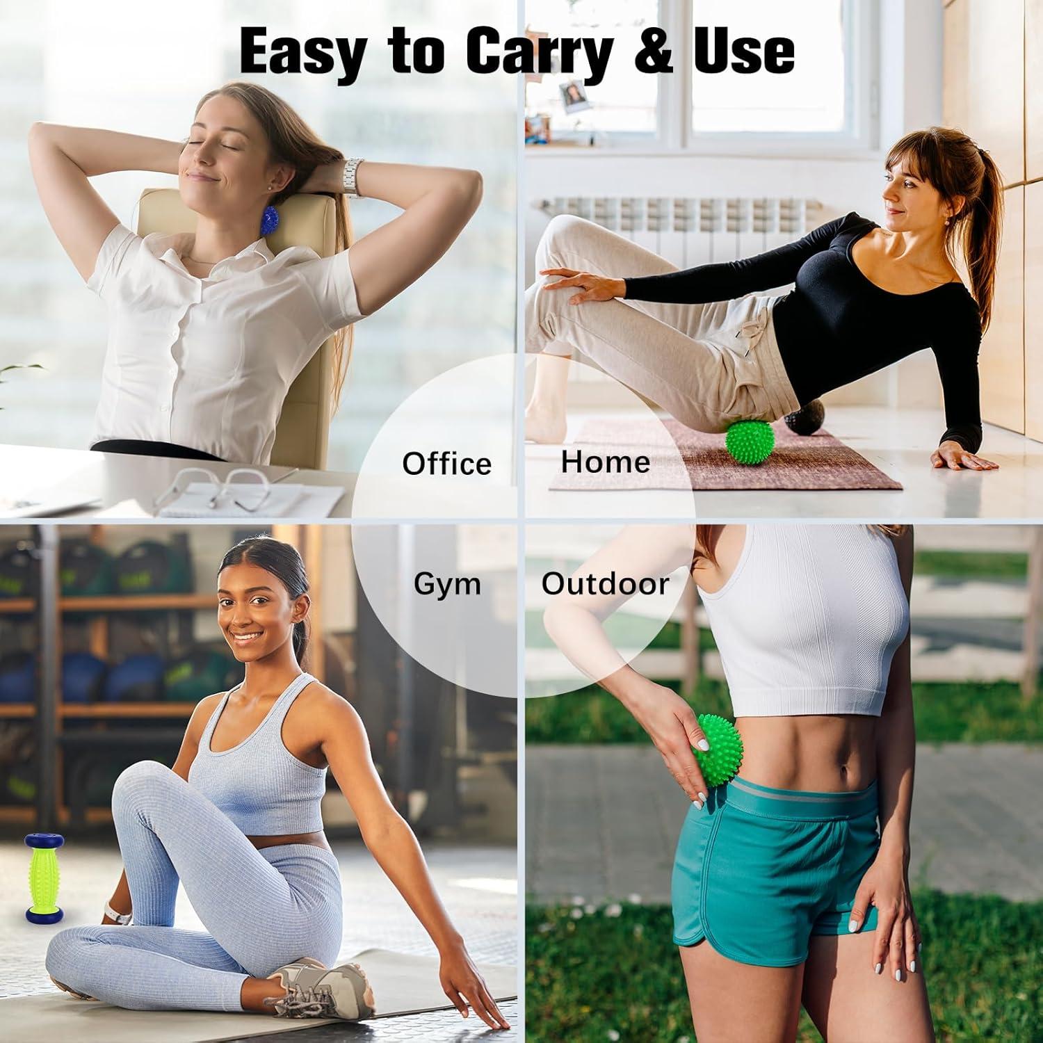 Conjunto de Rodillos de Masaje Maliton para Pies y Cuerpo