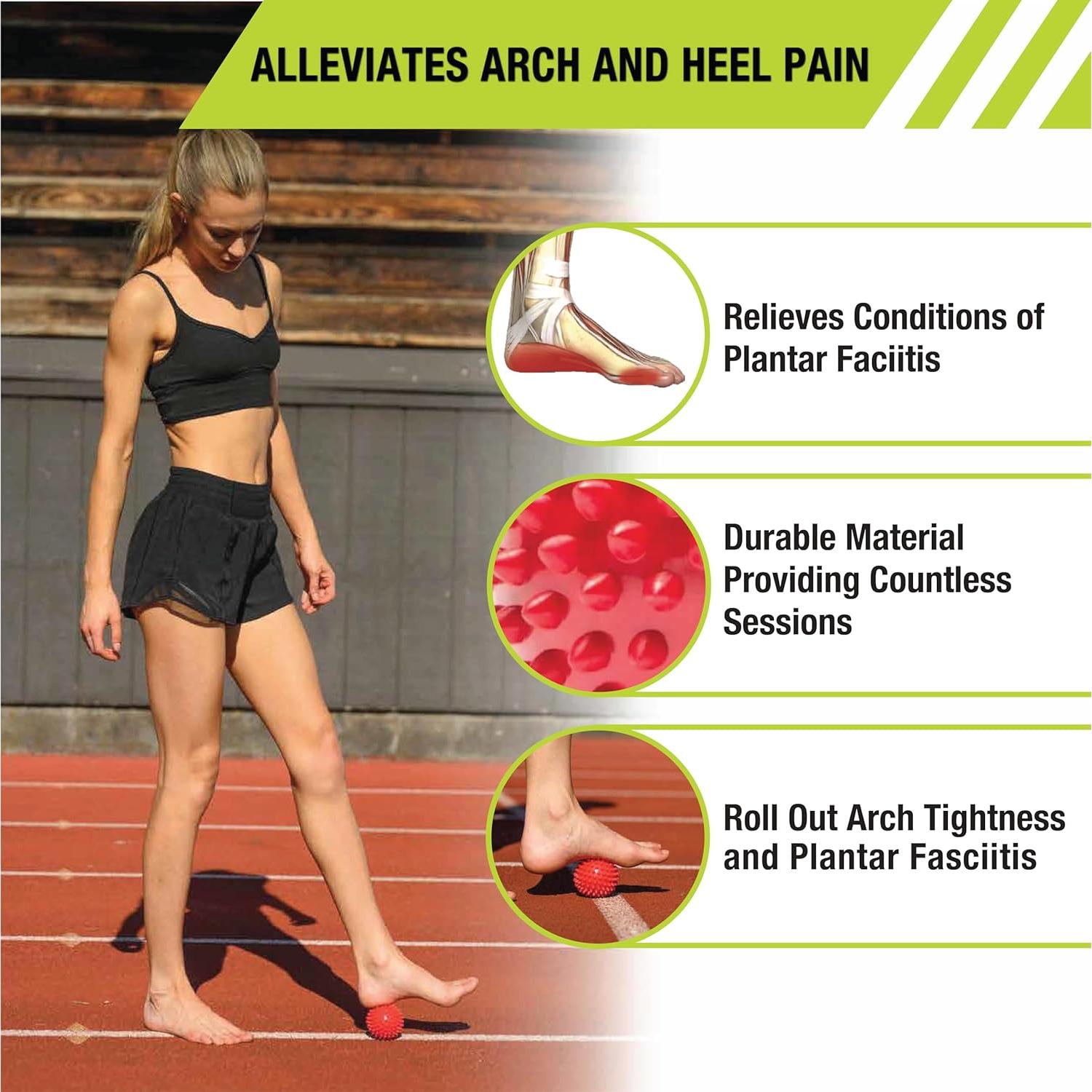 Bola de Masaje Espinosa Pro-Tec Athletics PTSpike 7.6cm Roja