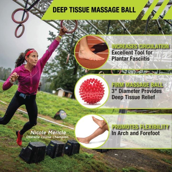 Bola de Masaje Espinosa Pro-Tec Athletics PTSpike 7.6cm Roja