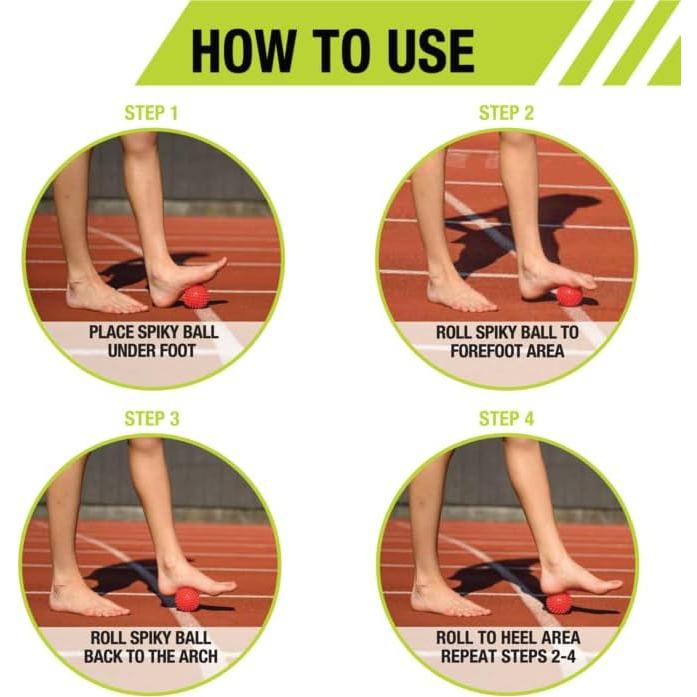 Bola de Masaje Espinosa Pro-Tec Athletics PTSpike 7.6cm Roja