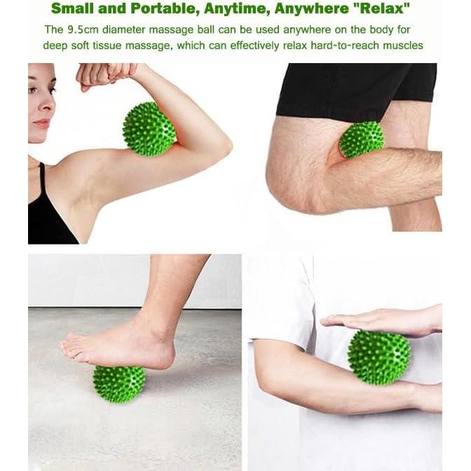 Bola de Masaje AKOAK 8.5cm PVC Verde Neón para Dolor Muscular