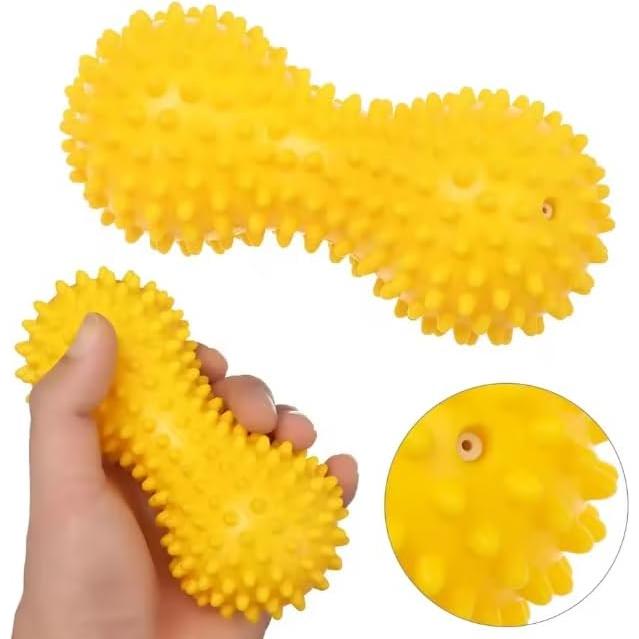 Soft Prick Massage Peanut Balls, Pressure Reflexology, Peanut Massager, Myofascial Relief for Foot Fasciitis - 1 Pack (Red)