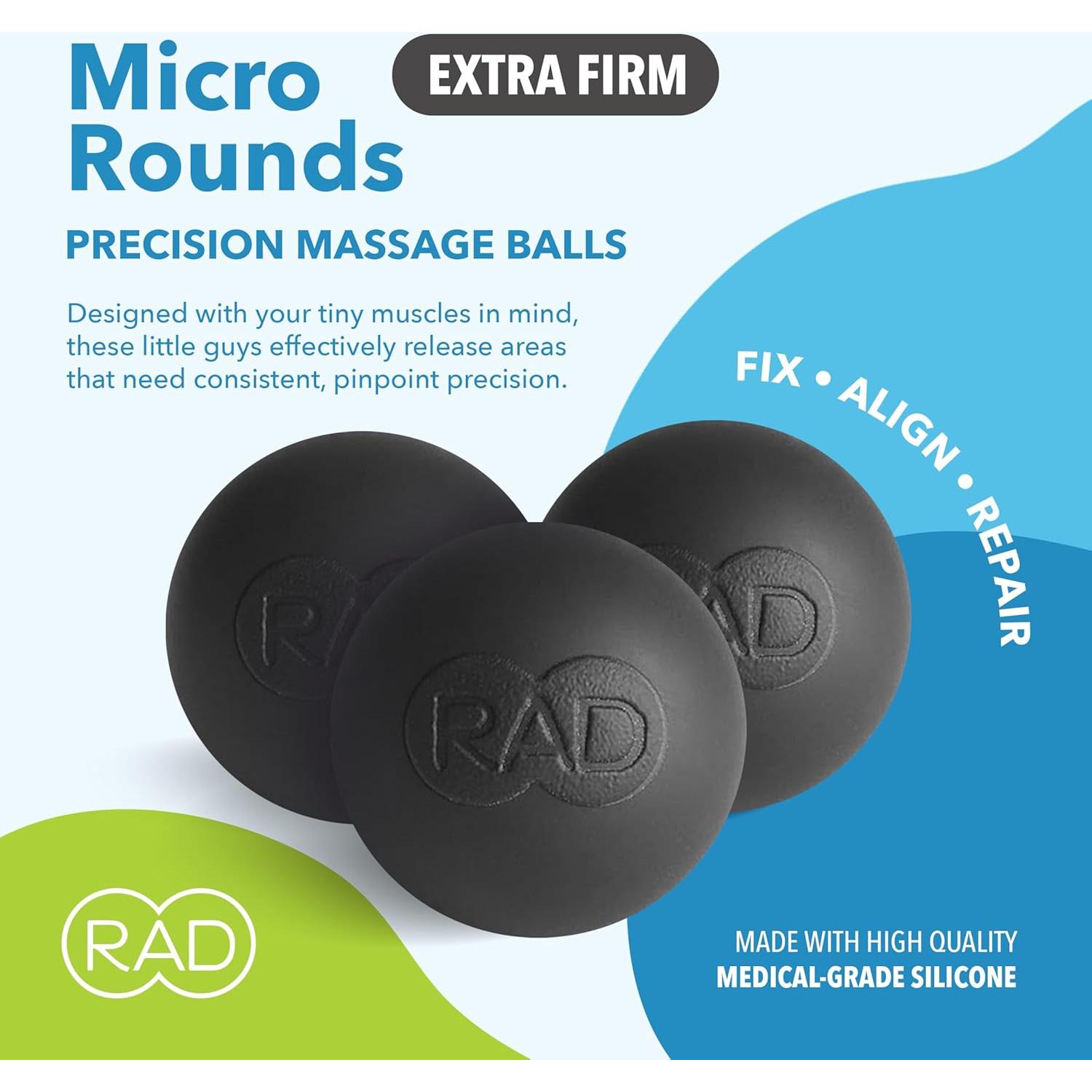 Conjunto de Pelotas de Masaje RAD Micro Rounds - Alivio Miofascial
