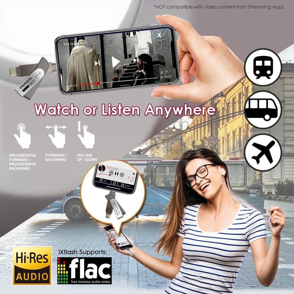 iXflash 512GB Pen Drive Lightning y USB Tipo C PioData