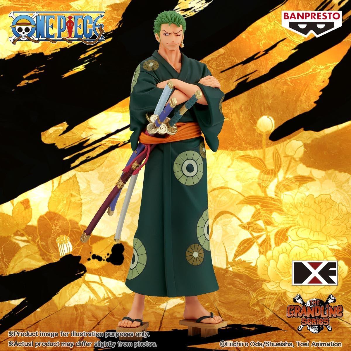 Figura Banpresto Zoro Yukata 17 cm One Piece DXF