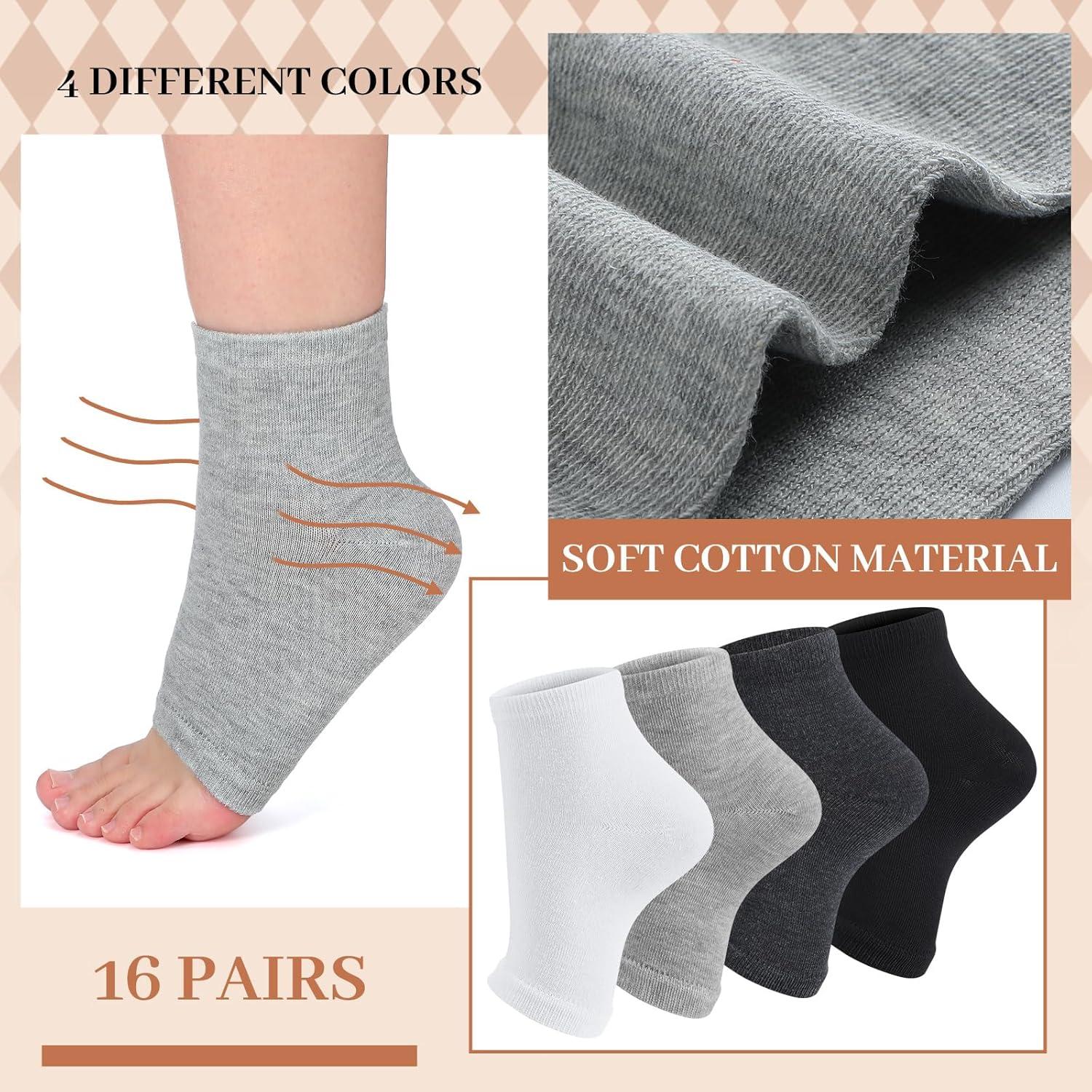 16 Pares de Calcetines de Algodón sin Dedos para Sandalias