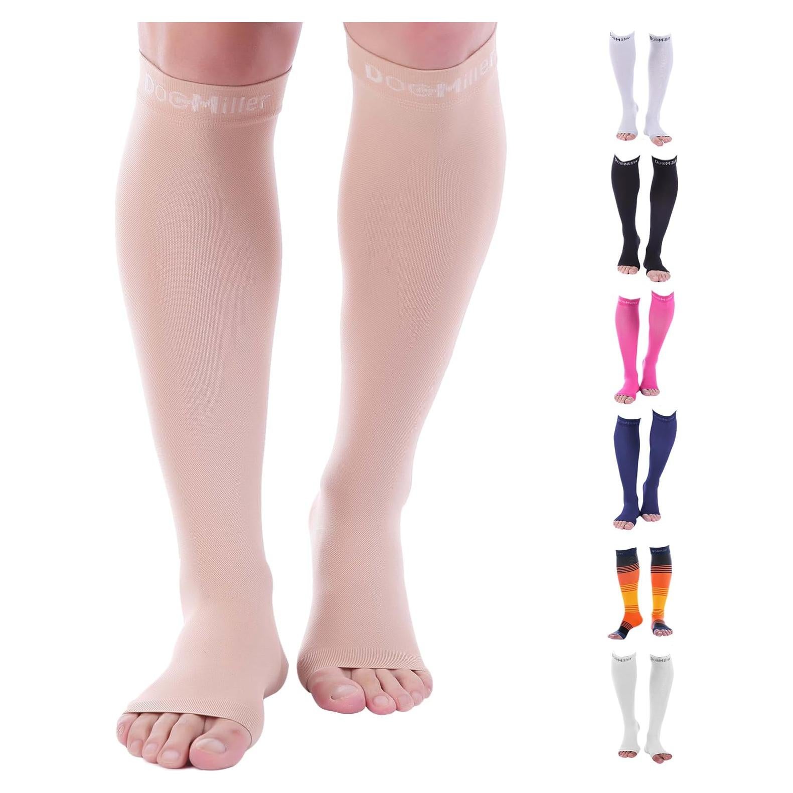 Calcetines de Compresión Doc Miller Punta Abierta 8-15 mmHg