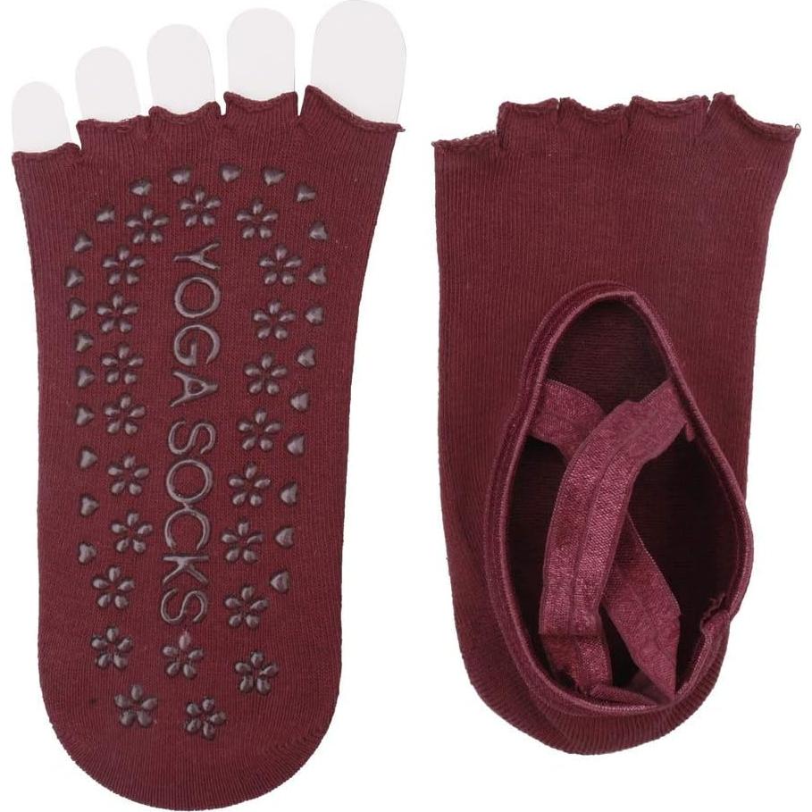 Calcetines Antideslizantes de Pilates y Yoga Pengxiaomei - 4 Pares
