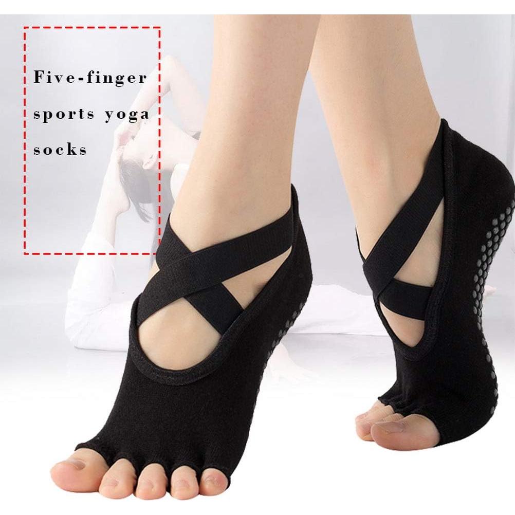 Calcetines Antideslizantes de Pilates y Yoga Pengxiaomei - 4 Pares