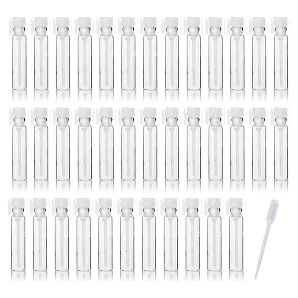 Botellas de Vidrio Vacías 1ml JJKMALL - 100 Piezas para Perfume