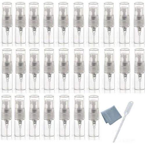 30 Mini Botellas Spray de Vidrio 2ml Elfenstall para Viaje