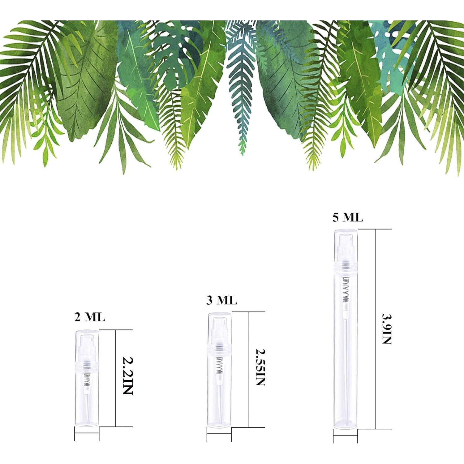 Botellas de Spray Mini 100PCS 2ML Plástico Transparente