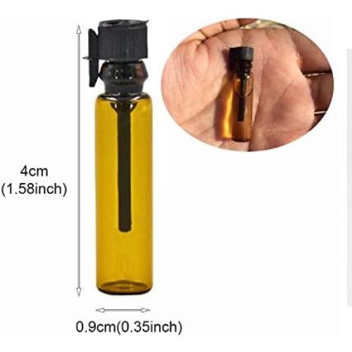 Botellas de Vidrio Ámbar 1ml Elfenstall - 100pcs + 10 Pipetas