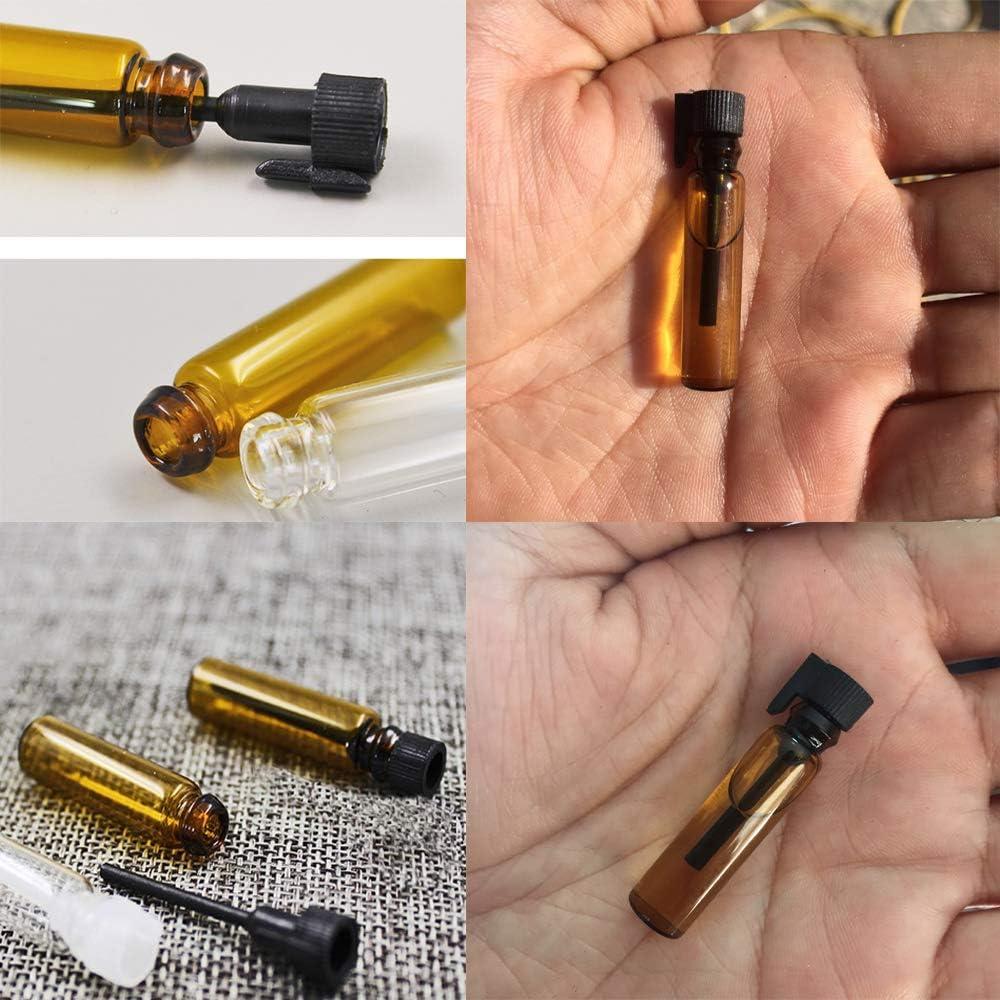 Botellas de Vidrio Ámbar 1ml Elfenstall - 100pcs + 10 Pipetas