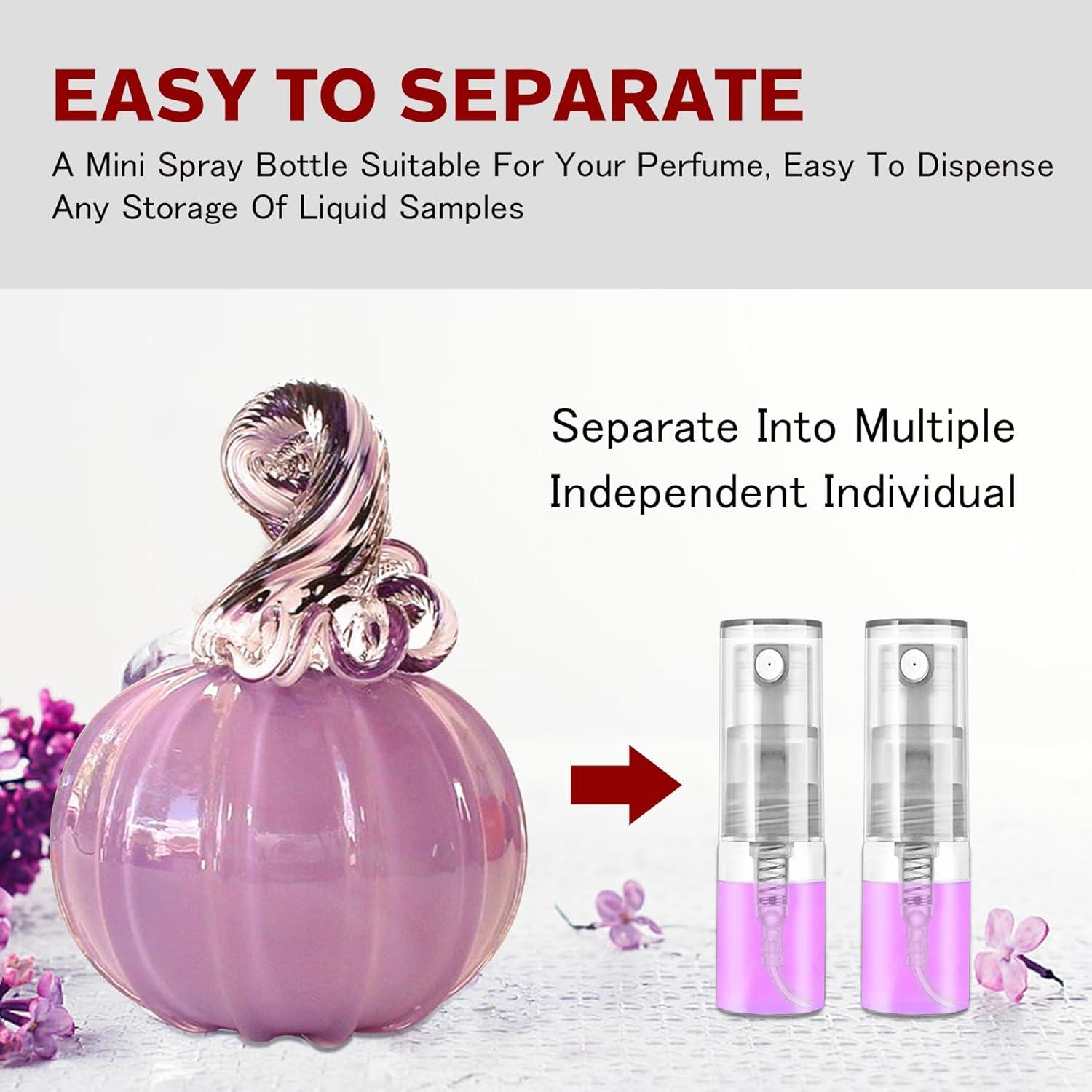 Botellas de Spray Mini 60 Pcs 2ml Vidrio Recargable Csdtylh