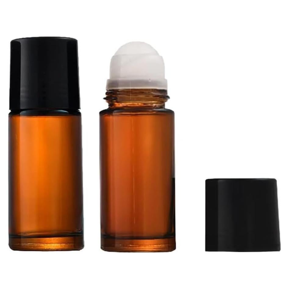 Botellas de Aceite Esencial de Vidrio Marrón 50ml - 2 Pcs