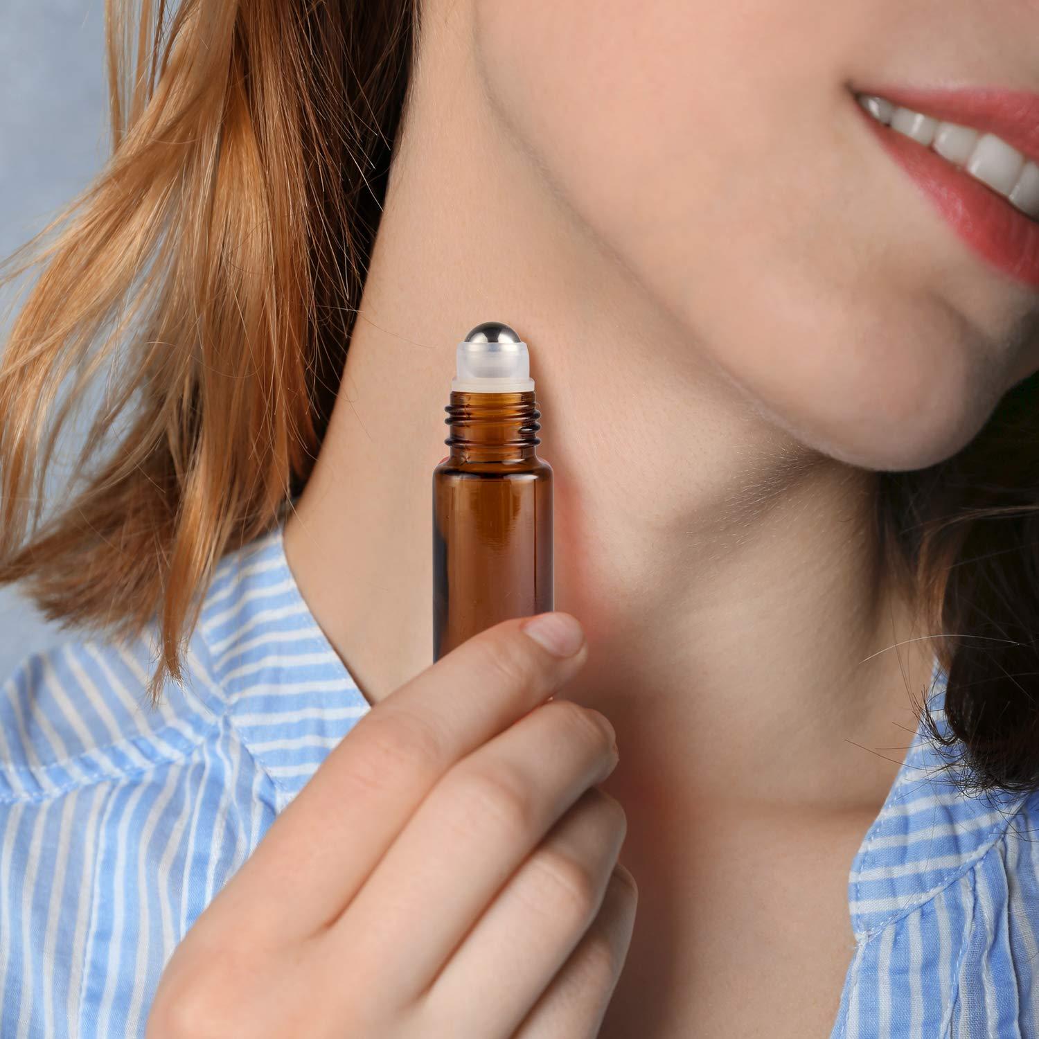 Botellas de Aceite Esencial HUAJING 10ml Ámbar 48 Pack