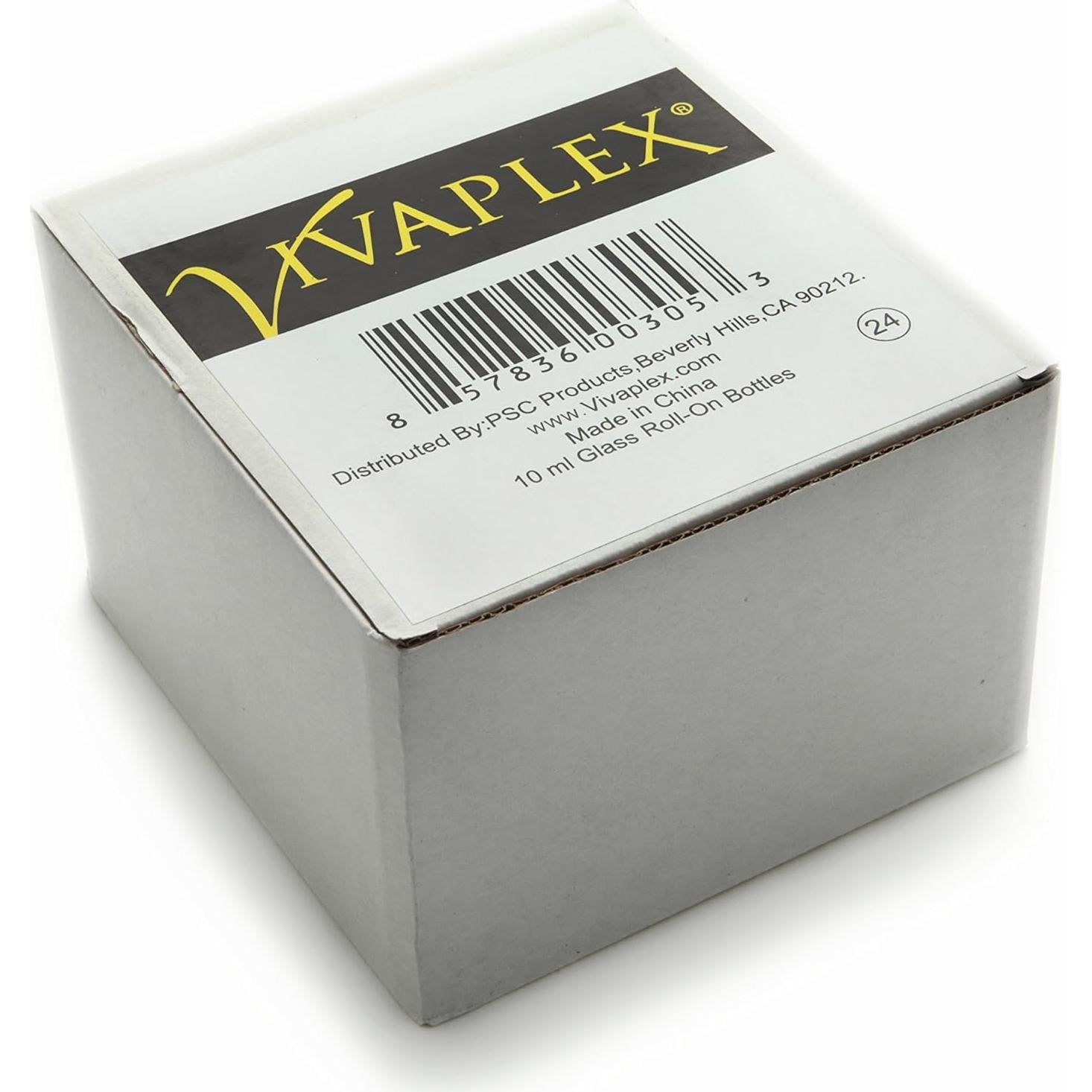 24 Botellas de Vidrio Roll On 10 ml Vivaplex con Cuentagotas