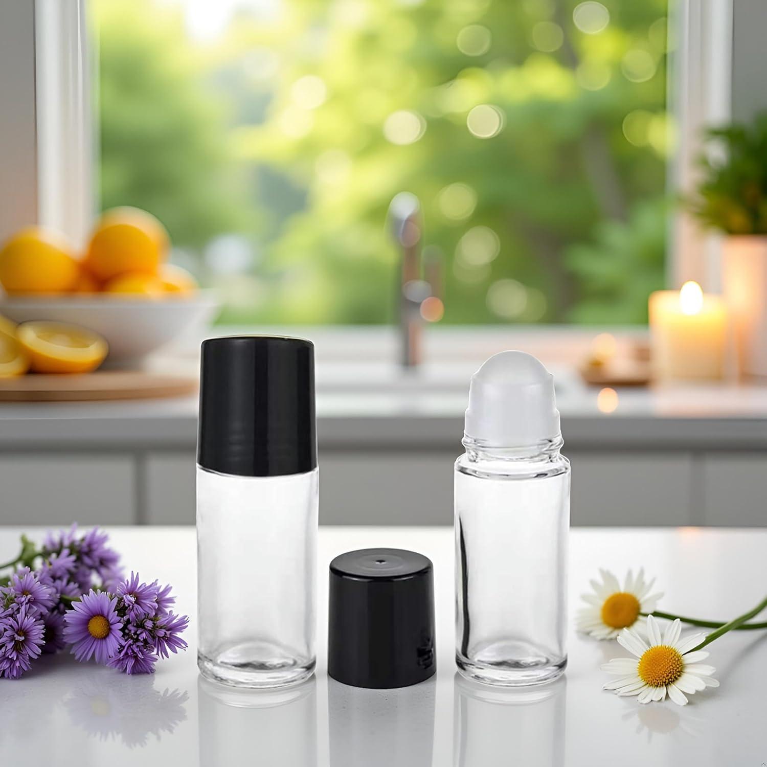 2 Botellas de Vidrio Recargables 30ml Xinjincang para Aromaterapia