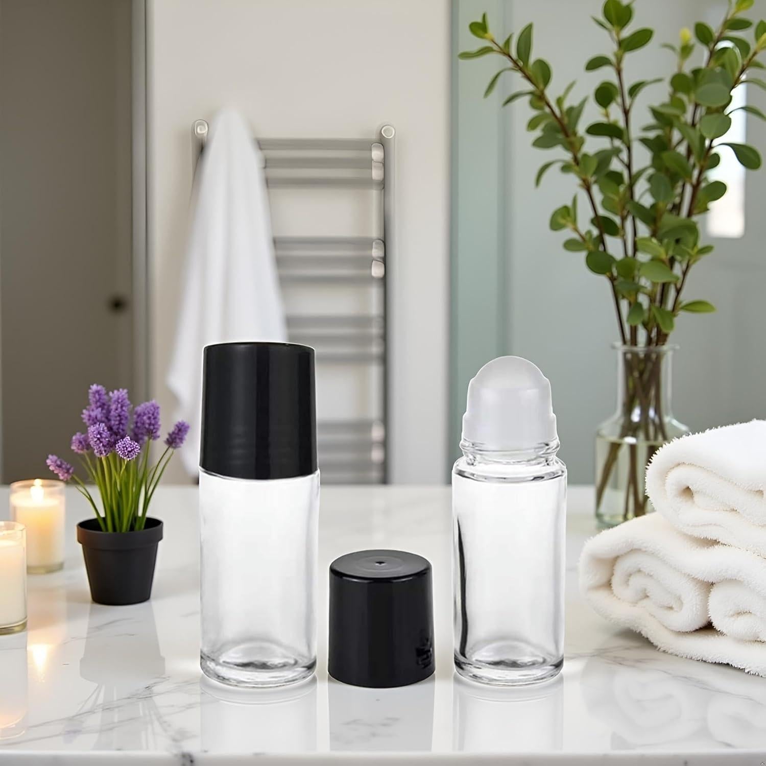 2 Botellas de Vidrio Recargables 30ml Xinjincang para Aromaterapia