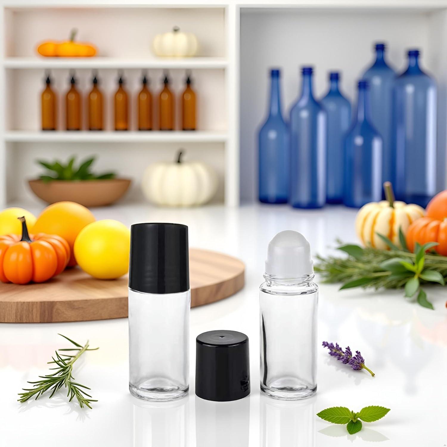 2 Botellas de Vidrio Recargables 30ml Xinjincang para Aromaterapia