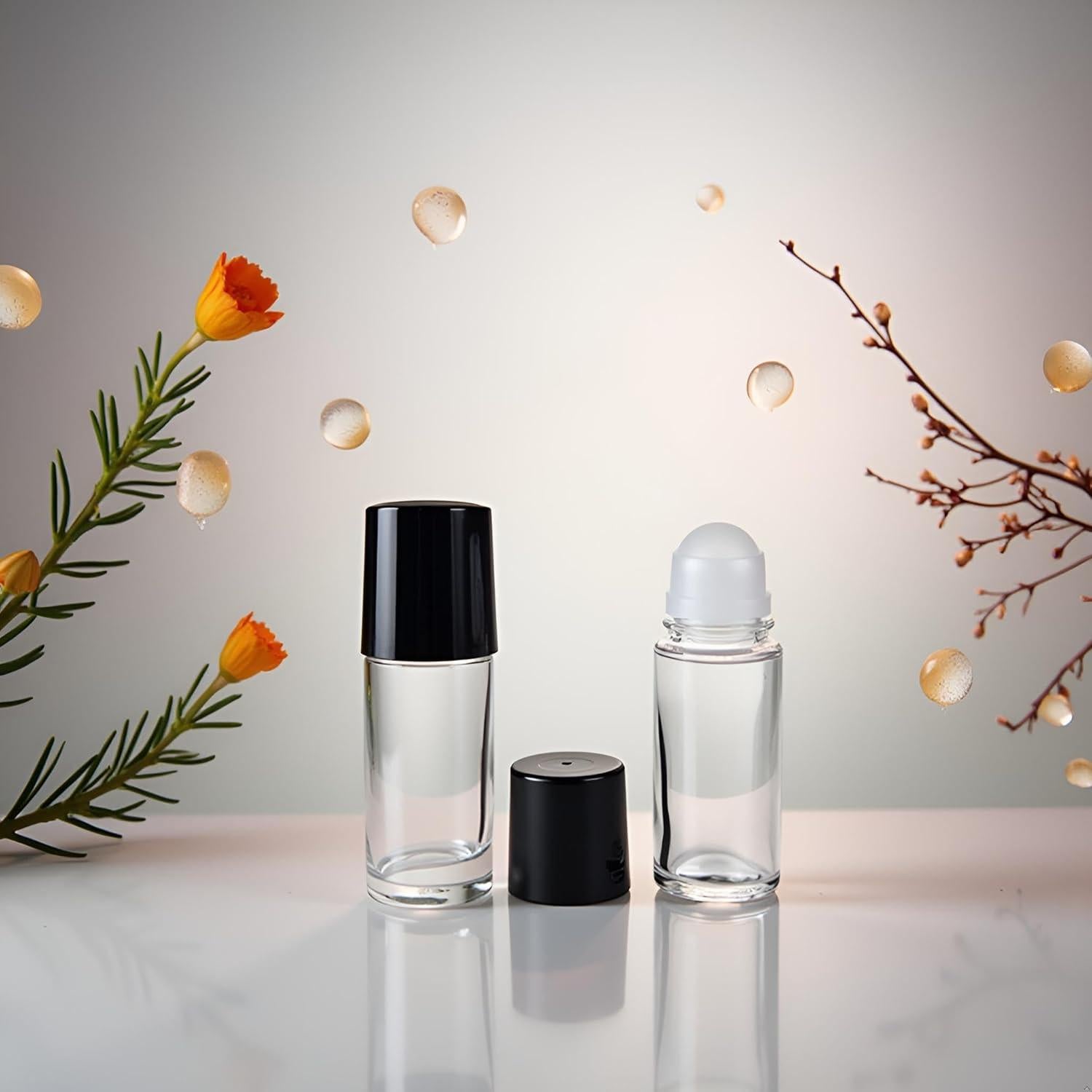 2 Botellas de Vidrio Recargables 30ml Xinjincang para Aromaterapia