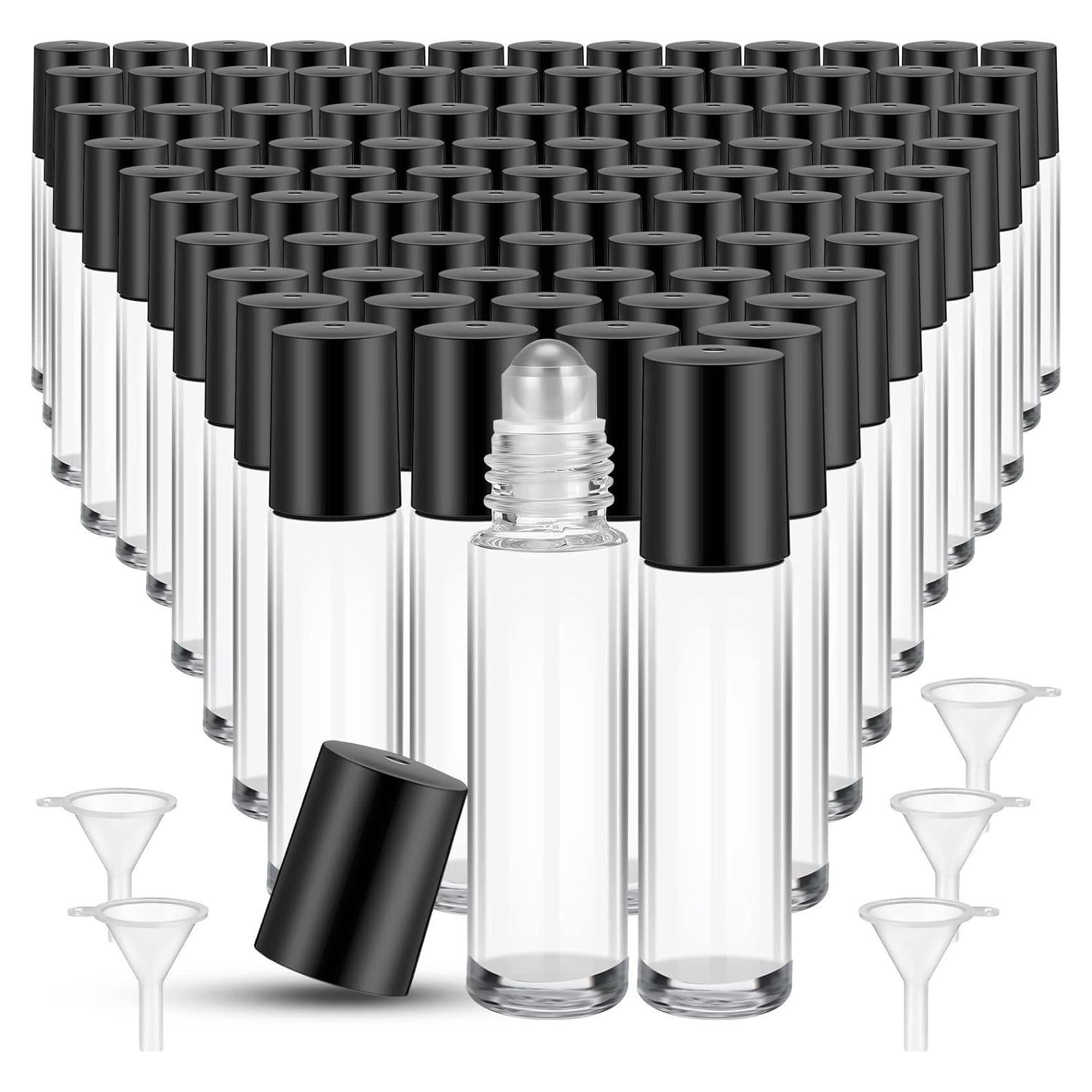 Sumind 150 Botellas de Aceite Esencial Roller 10ml Vidrio Claro
