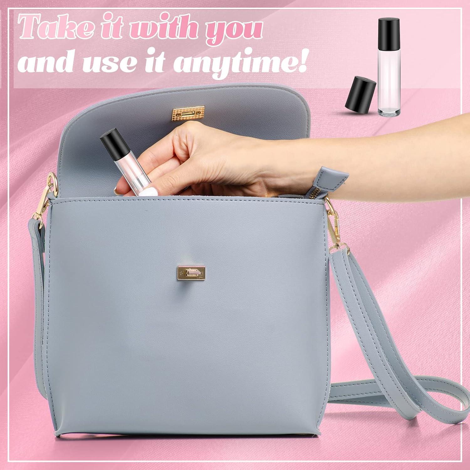 Sumind 150 Botellas de Aceite Esencial Roller 10ml Vidrio Claro