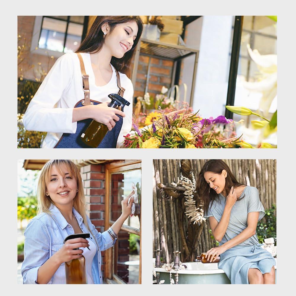 Kit de Botellas de Spray de Vidrio Ámbar x10 y Roller 9x10ml