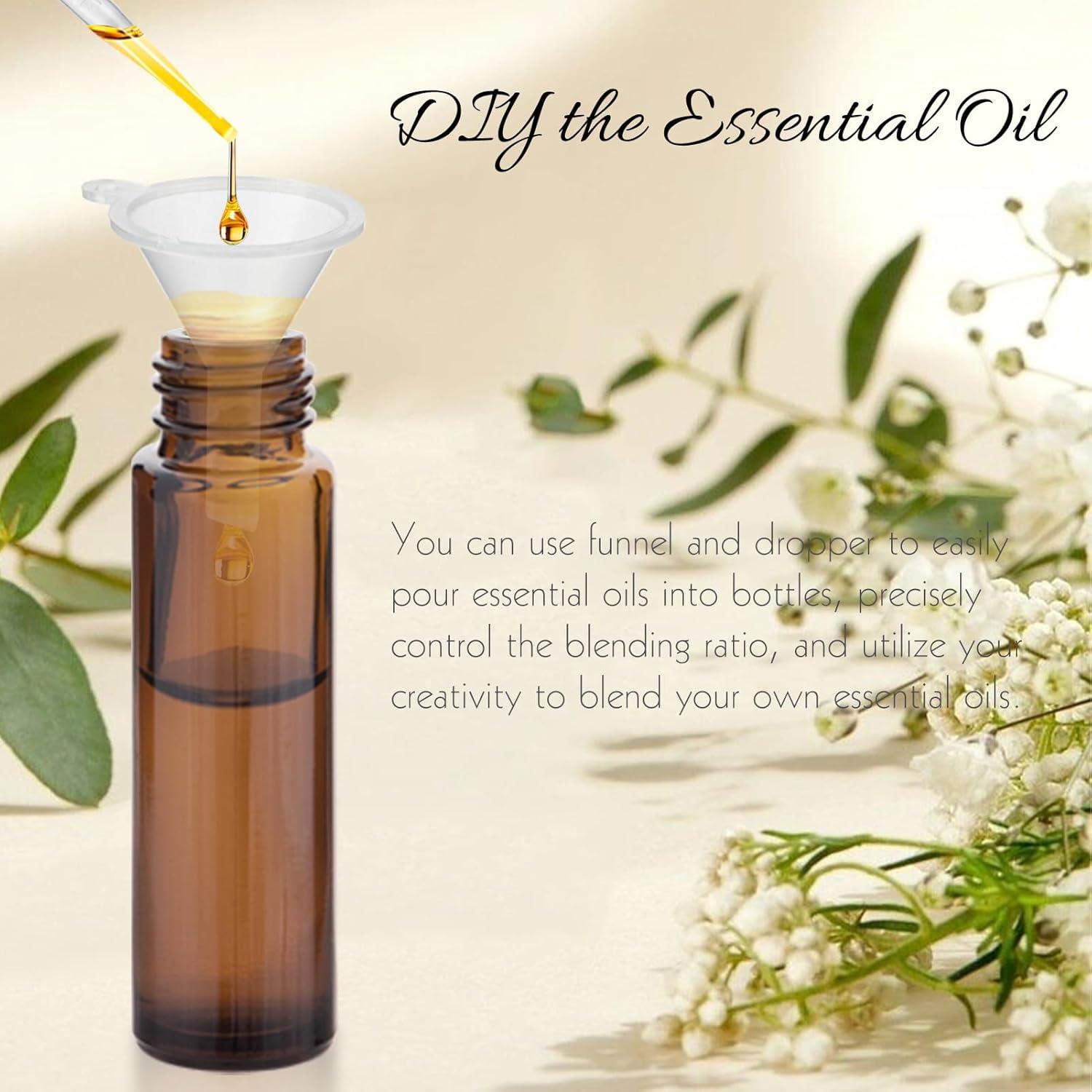 Botellas de Aceite Esencial 10ml GIVITASOT Pack 4 Marrón