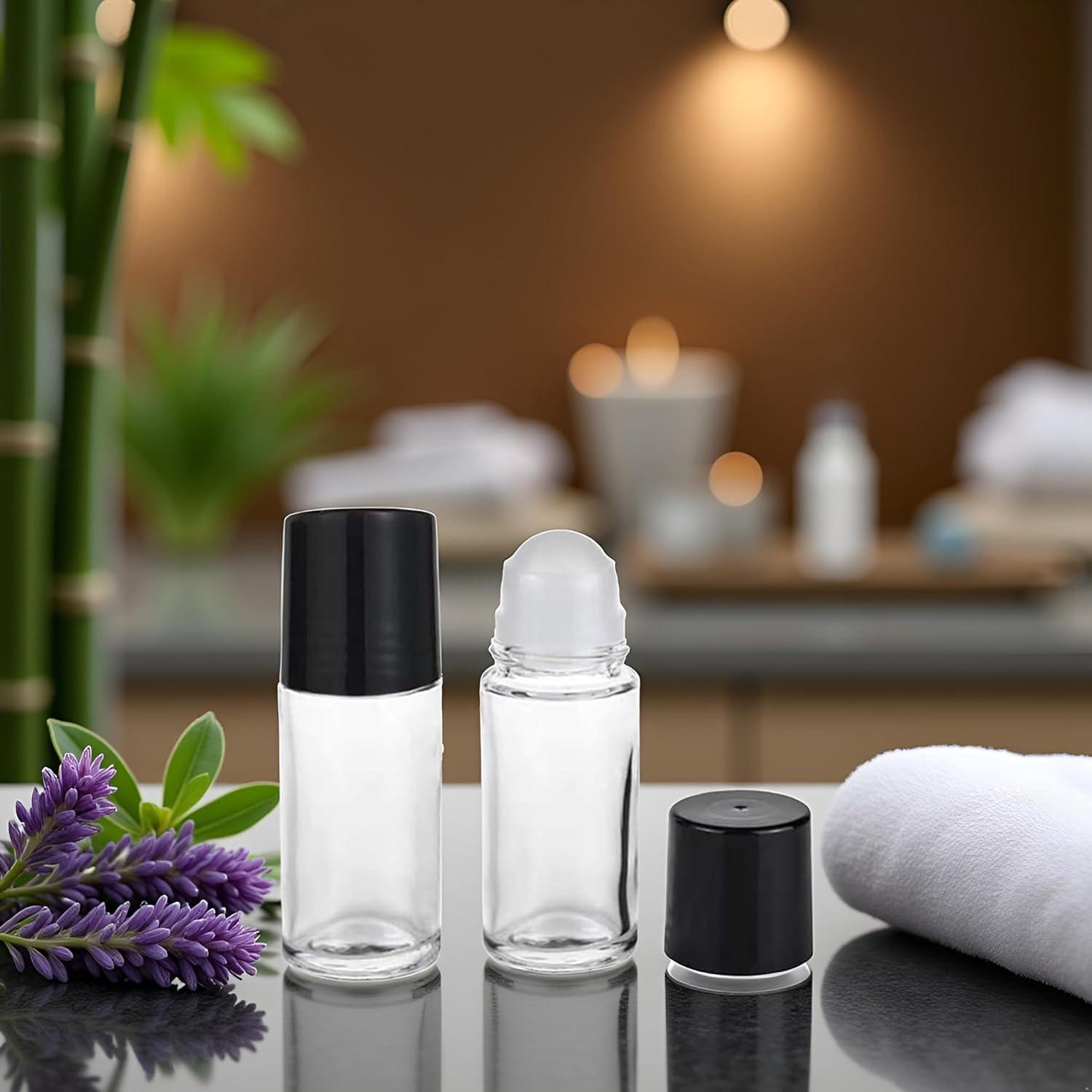 2 Botellas de Vidrio 30ml con Rodillo Sluswallow para Aceites