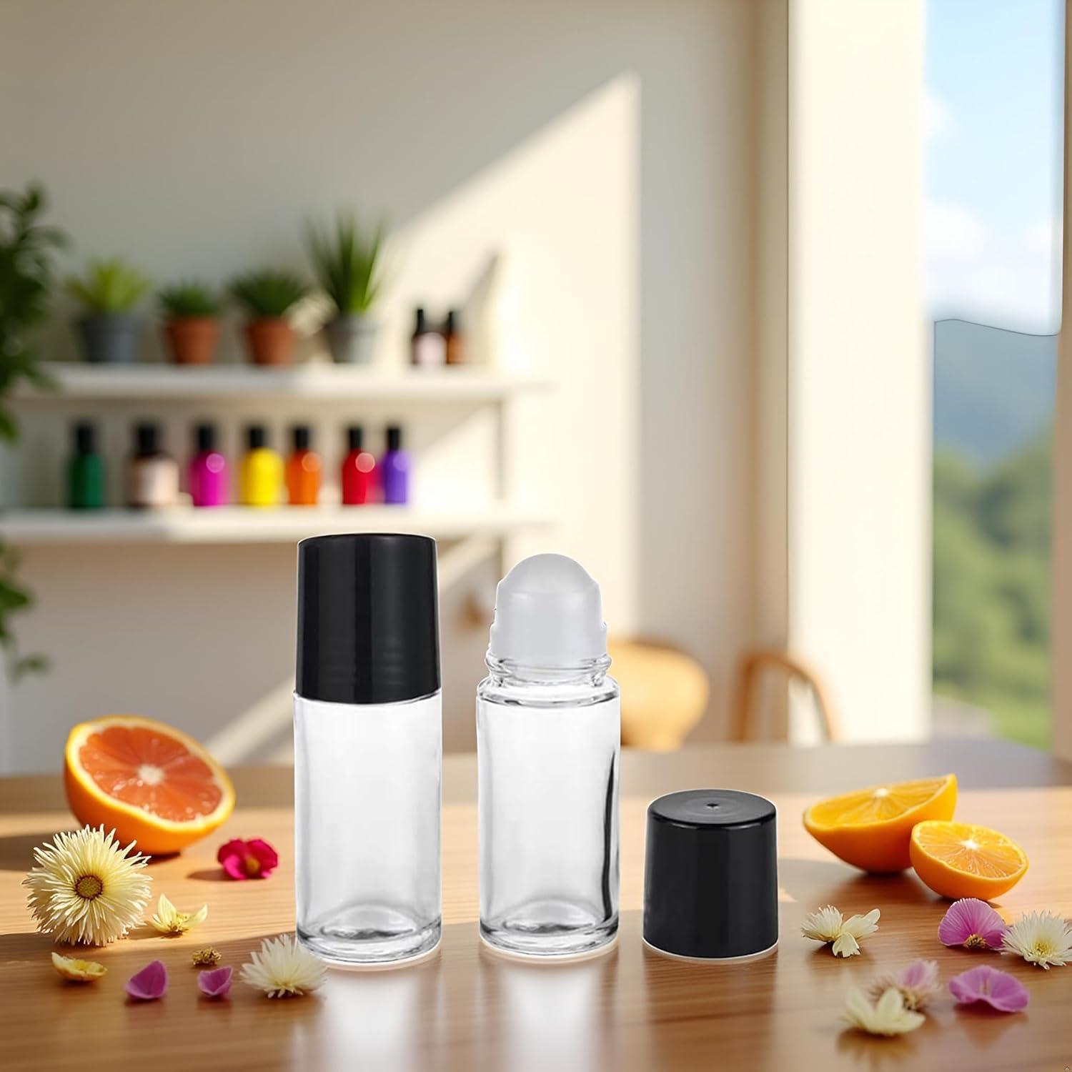 2 Botellas de Vidrio 30ml con Rodillo Sluswallow para Aceites