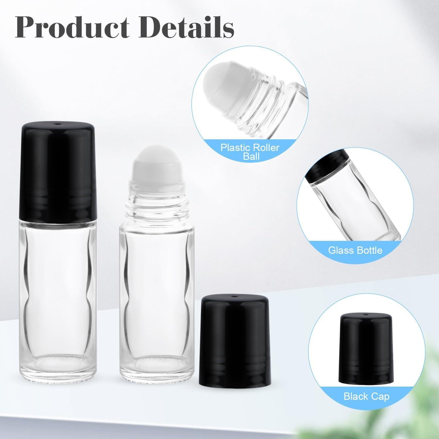 12 Botellas Vacías Roll On 30ml Mirrline para Aceites Esenciales