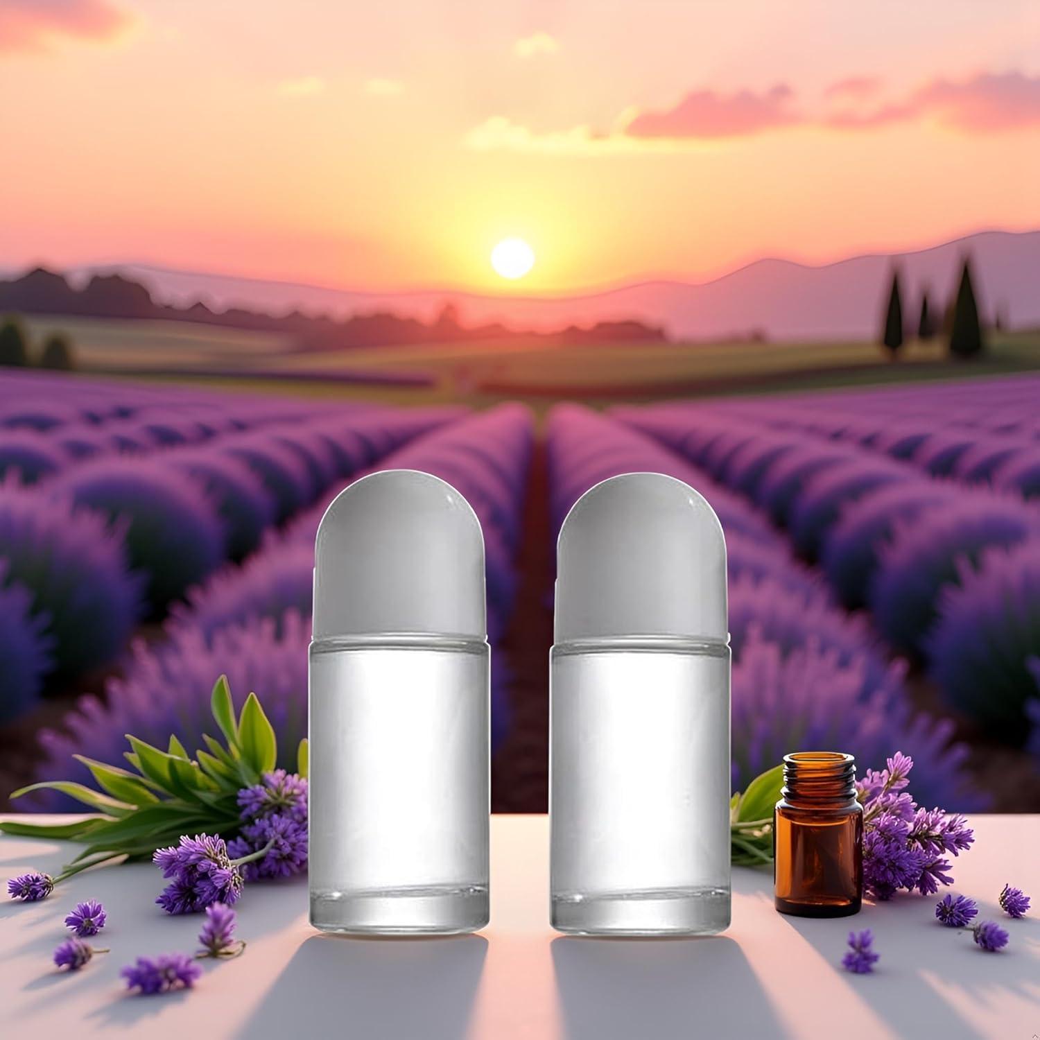 Botellas de Rodillo de Vidrio 50ML JJLFresheners - 2 Pcs A Prueba de Fugas