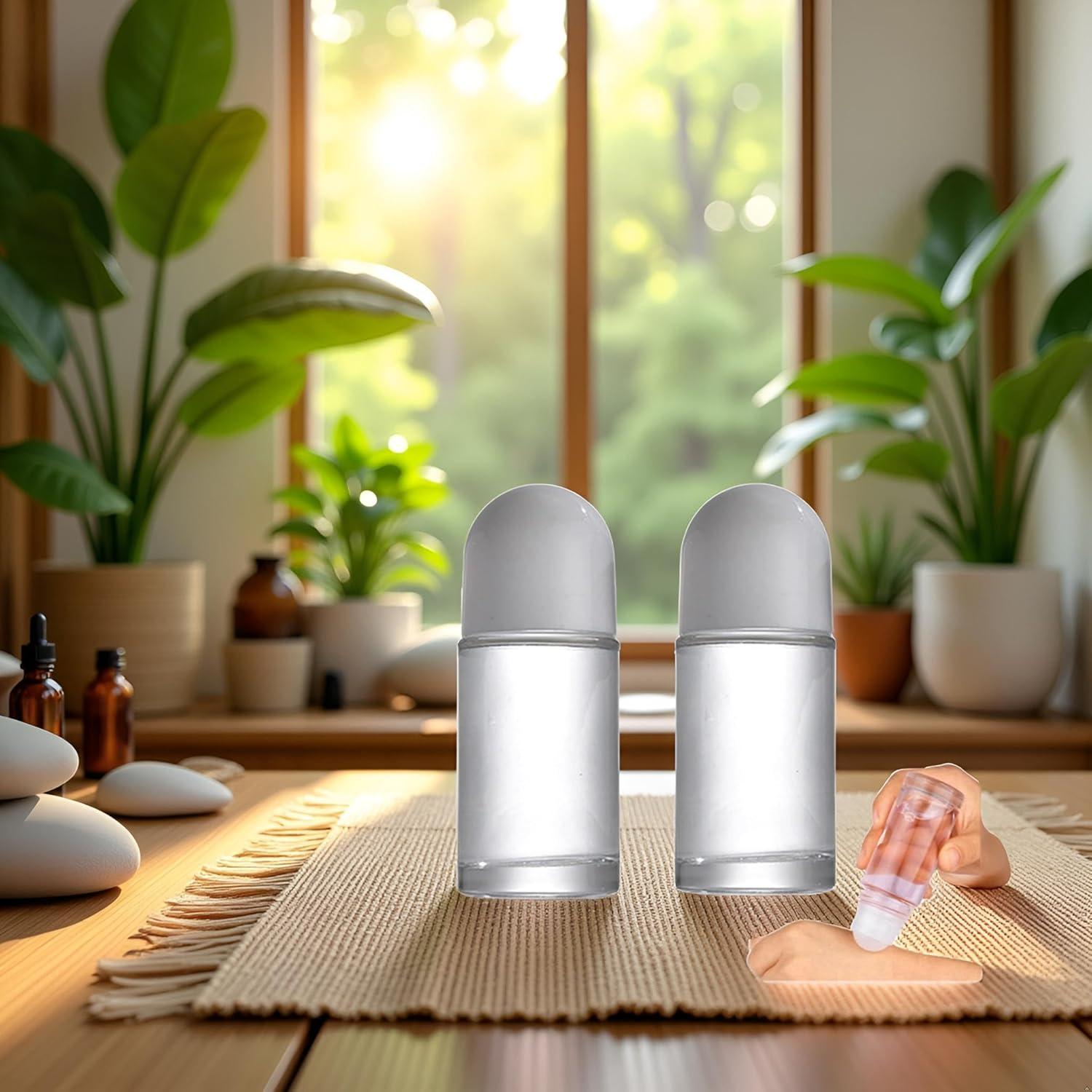 Botellas de Rodillo de Vidrio 50ML JJLFresheners - 2 Pcs A Prueba de Fugas