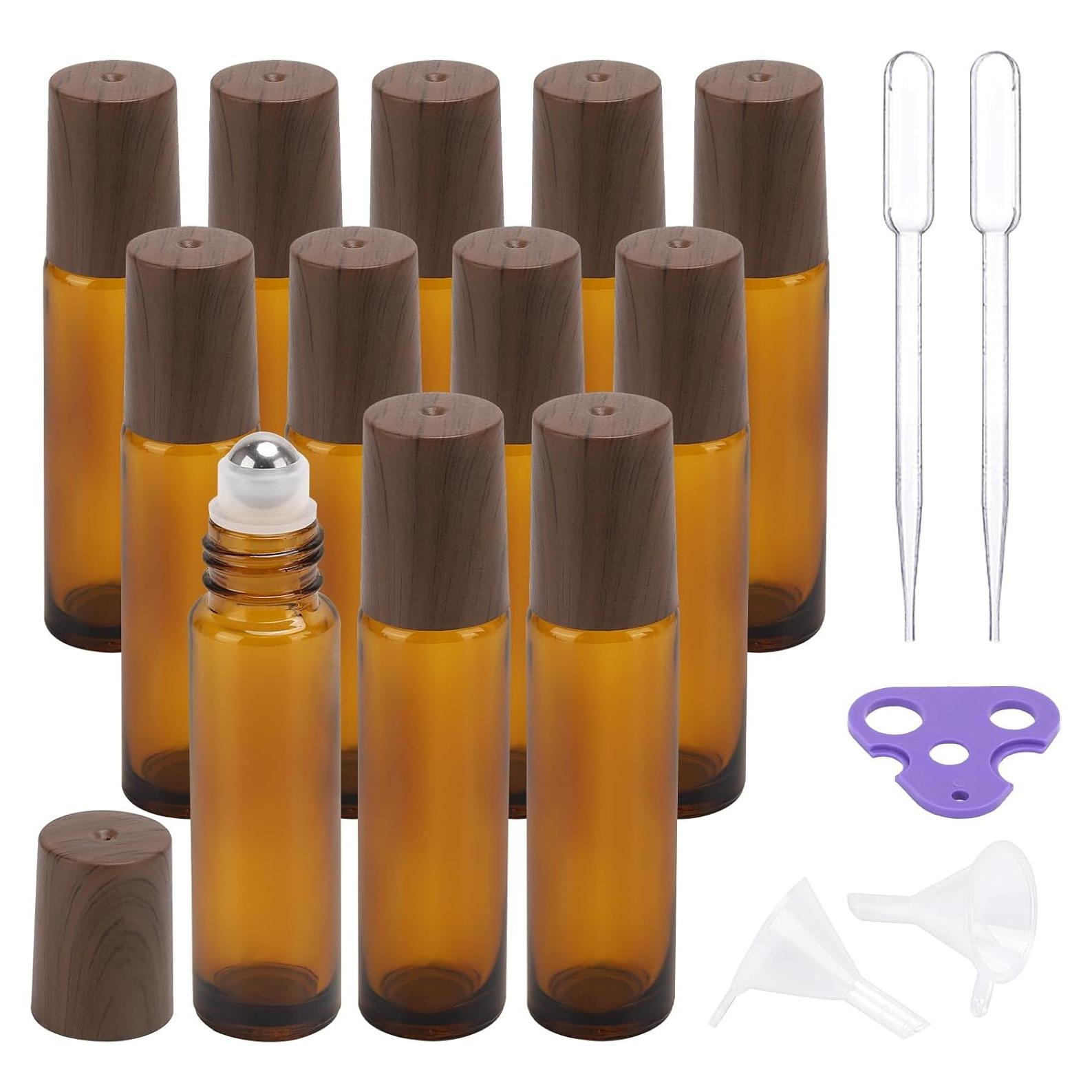 Tbestmax 12 Botellas de Vidrio para Aceite Esencial 10ml