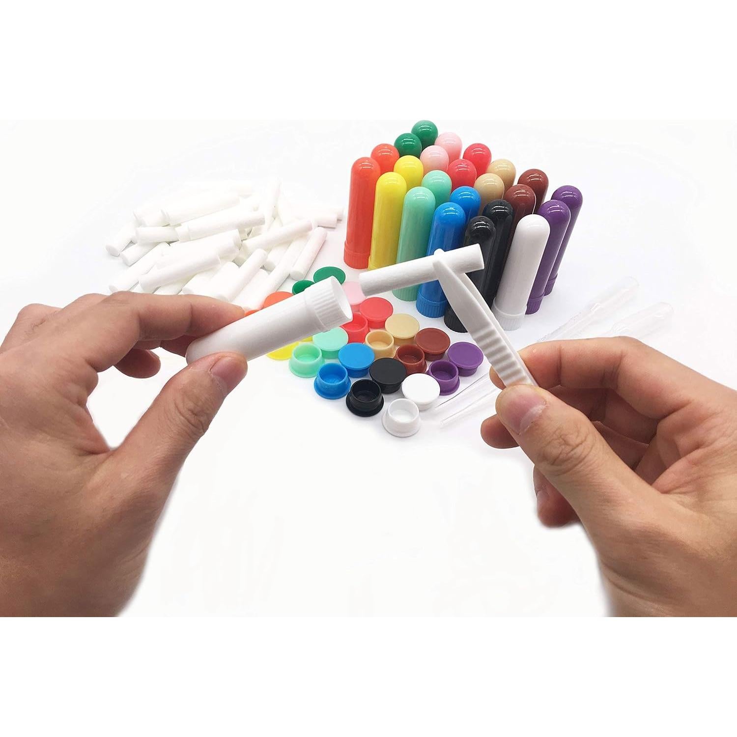 48 Tubos Inhaladores Nasales Zison para Aromaterapia Recargables