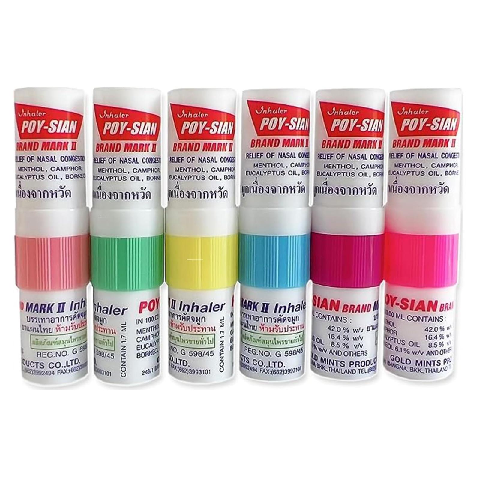 Inhalador Nasal Aromaterapia POY-SIAN Mark II - 6 Piezas