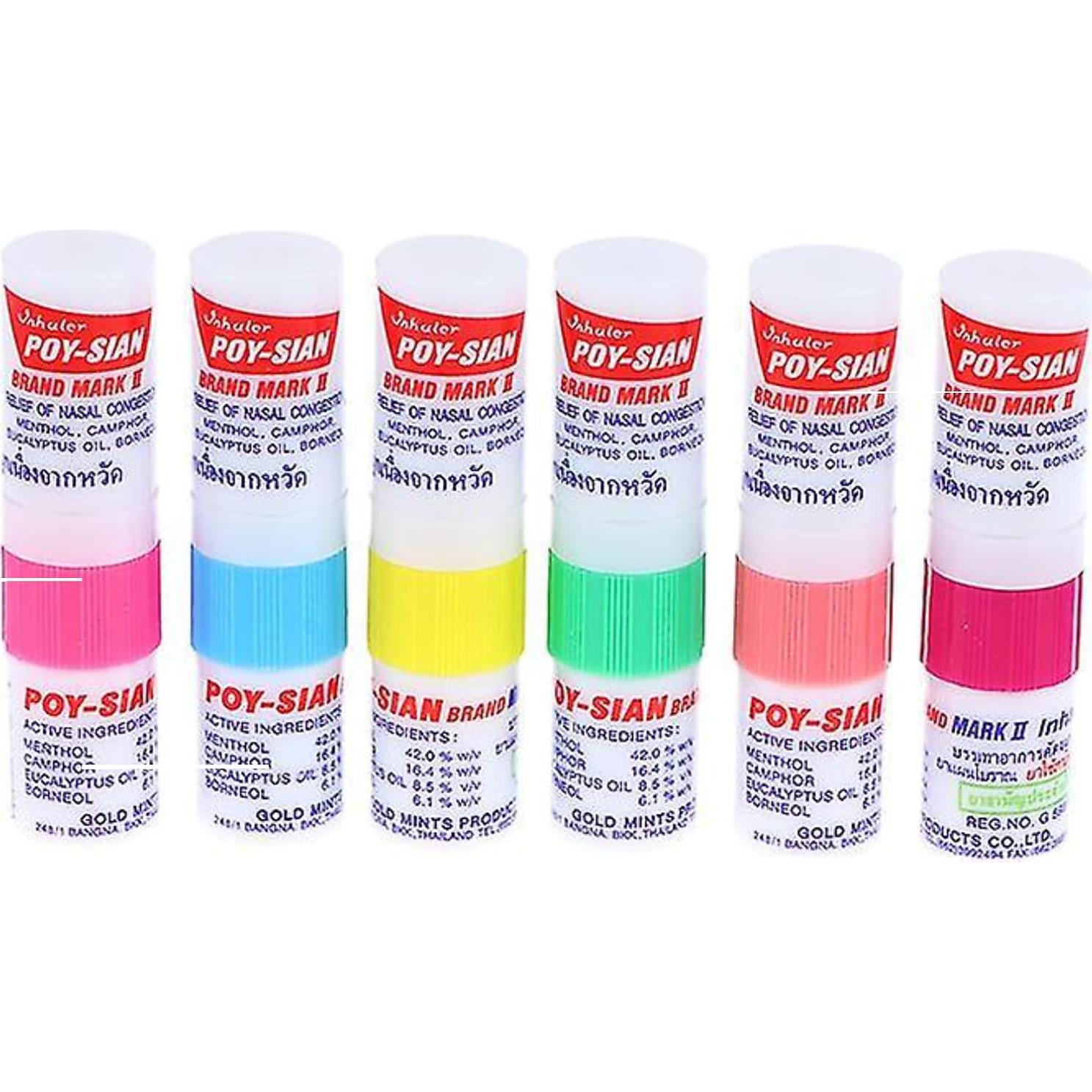 Inhalador Nasal Aromaterapia POY-SIAN Mark II - 6 Piezas